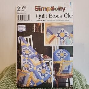 SIMPLICITY Quilt Block Club Star & Log Cabin 9169 Sewing Pattern Botsford UNCUT